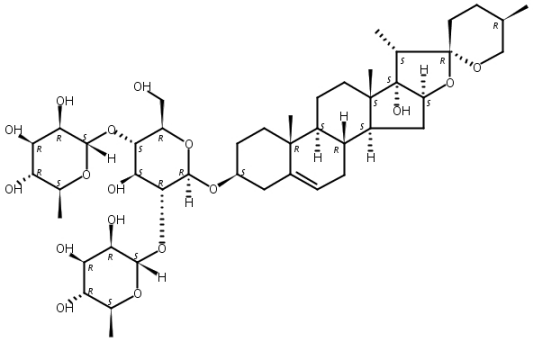 偏诺皂苷元-3-O-α-L-吡喃鼠李糖-（1→4）[α-L-吡喃鼠李糖基]（1→2）-β-D-葡萄糖苷,Pennogenin3-O-α-L-rhamnopyranosyl-(1→2)-[α-L-rhamnopyranosyl-(1→4)]-β-D-glucopyranoside