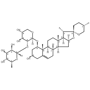 25(S)-鲁斯可皂苷元-1-O-α-L-吡喃鼠李糖基-(1→2)-β-D-吡喃木糖苷