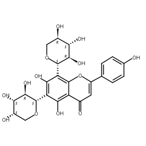 芹菜素-6-C-α-L-吡喃阿拉伯糖-8-C-β-D-吡喃木糖苷,Apigenin 6-C-α-L-arabinopyranosyl-8-C-β-D-xylopyranoside