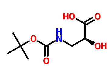 3-叔丁氧羰基氨基-(S)-2-羟基丙酸,(S)-3-((tert-Butoxycarbonyl)amino)-2-hydroxypropanoic acid
