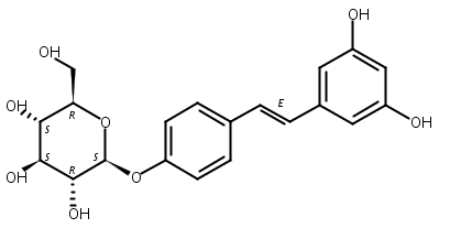 白藜芦醇-4′-O-葡萄糖苷,Resveratrol 4′-O-glucopyranoside