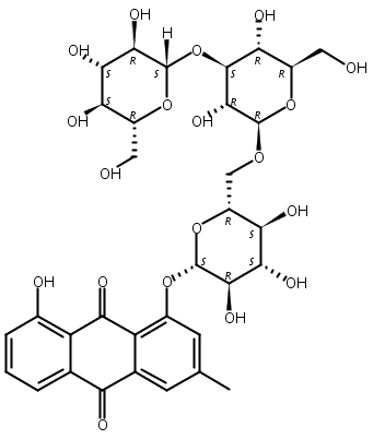 大黄酚-1-O-β-三葡萄糖苷,Chrysophanol triglucoside