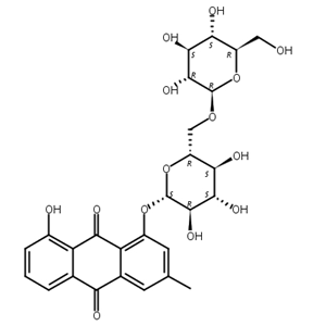 大黄酚-1-O-β-龙胆二糖苷,Chrysophanol-1-O-β-gentiobioside