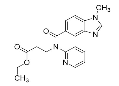 3-(1-甲基-2-氧-N-(吡啶-2-基)-2,3-二氢-1H -苯并咪唑-5-甲酰胺基)丙酸乙酯,Dabigatra