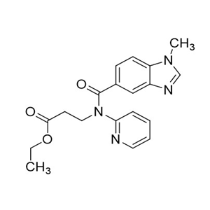 3-(1-甲基-2-氧-N-(吡啶-2-基)-2,3-二氢-1H -苯并咪唑-5-甲酰胺基)丙酸乙酯,Dabigatra