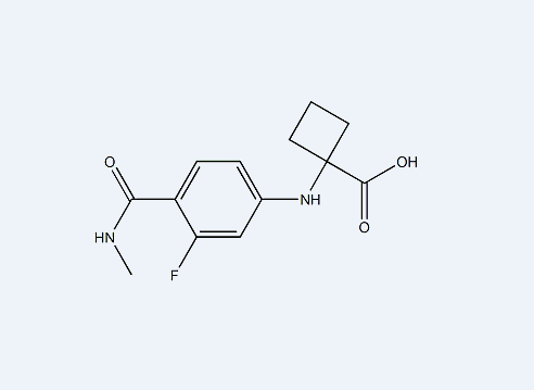 1-((3-氟-4-(甲基氨基甲酰基)苯基)氨基)环丁烷羧酸,1-((3-Fluoro-4-(methylcarbamoyl)phenyl)amino)cyclobutane-1-carboxylic acid