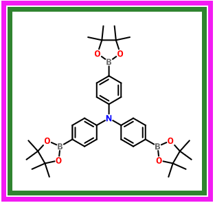 三(4-硼酸频呢醇酯苯基)胺,4-(Tetramethyl-1,3,2-dioxaborolan-2-yl)-N,N-bis-[4-(tetramethyl-1,3,2-dioxaborolan-2-yl)phenyl