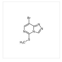 1,2,4-Triazolo[4,3-c]pyrimidine, 8-bromo-5-(methylthio)-,1,2,4-Triazolo[4,3-c]pyrimidine, 8-bromo-5-(methylthio)-1,2,4-Triazolo[4,3-c]pyrimidine, 8-bromo-5-(methylthio)-