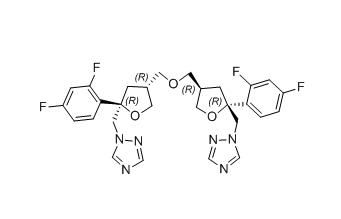 泊沙康唑杂质23,1,1'-(((2R,2'R,4R,4'R)-4,4'-(oxybis(methylene))bis(2-(2,4-difluoro phenyl)tetrahydrofuran-4,2-diyl))bis(methylene))bis(1H-1,2,4-triazole)