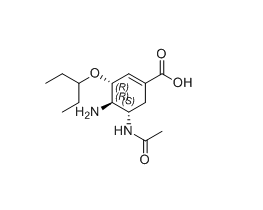 奥司他韦杂质A,(3R,4R,5S)-5-acetamido-4-amino-3-(pentan-3-yloxy)cyclohex-1-ene-1-carboxylic acid