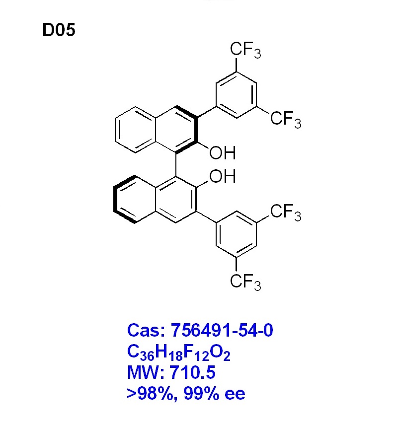 (R)-3,3'-雙[3,5-雙(三氟甲基)苯基]-1,1'-聯(lián)萘酚,(R)-3,3'-Bis[3,5-bis(trifluoromethyl)phenyl]-1,1'-bi-2- naphthol