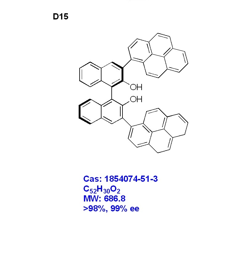 (R)-3,3′-二-1-芘基-1,1′-二-2-萘酚,(R)-3,3'-Bis(1- pyrenyl)-1,1'-binaphthyl-2,2'-diol