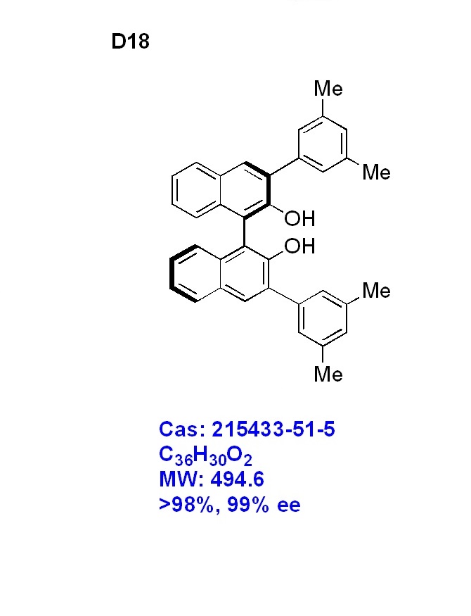 (R)-3,3'-双(3,5-双甲基苯基)-1,1'-联萘酚,(R)-3,3'-Bis(3,5-dimethylphenyl)-1,1'-bi-2-naphthalene]-2,2'-diol