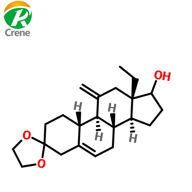 Gon-5-en-3-one, 13-ethyl-17-hydroxy-11-methylene-, cyclic 1,2-ethanediylacetal,Gon-5-en-3-one, 13-ethyl-17-hydroxy-11-methylene-, cyclic 1,2-ethanediylacetal