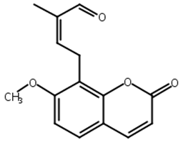 7-methoxy-8-(3′-formylbut-2′-enyl)coumarin