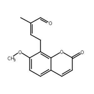 7-methoxy-8-(3′-formylbut-2′-enyl)coumarin