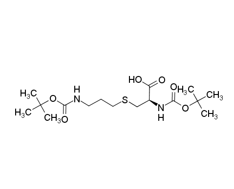 (2R)-2-[(2-methylpropan-2-yl)oxycarbonylamino]-3-[3-[(2-methylpropan-2-yl)oxycarbonylamino]propylsulfanyl]propanoic acid??