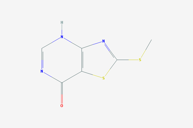 2-(methylsulfanyl)-4H,7H-[1,3]thiazolo[4,5-d]pyrimidin-7-one,2-(methylsulfanyl)-4H,7H-[1,3]thiazolo[4,5-d]pyrimidin-7-one