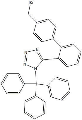N-(三苯基甲基)-5-(4'-溴甲基联苯-2-基)四氮唑,5-(4'-Bromomethyl-1,1'-biphenyl-2-yl)-1-triphenylmethyl-1H-tetrazole