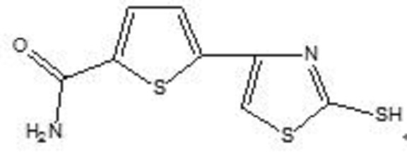 2-甲酰胺-5-(2-巯基-1,3-噻唑-4-基)-噻吩,2-carbamoyl-5-(2-mercapto-1,3-thiazol-4-yl)-thiophene