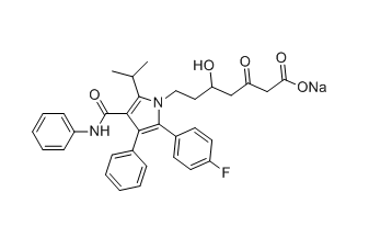 阿托伐他汀钙杂质47（钠盐）,(R)-7-(2-(4-fluorophenyl)-5-isopropyl-3-phenyl-4-(phenylcarbamoyl)-1H-pyrrol-1-yl)-5-hydroxy-3-oxoheptanoic acid