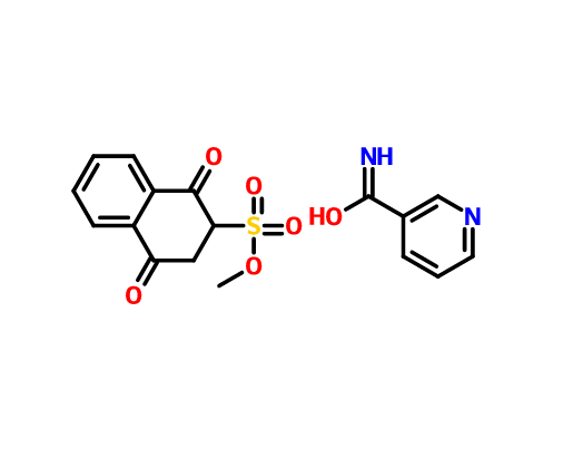 亞硫酸氫煙酰胺甲萘醌,methyl 1,4-dioxo-2,3-dihydronaphthalene-2-sulfonate,pyridine-3-carboxamide