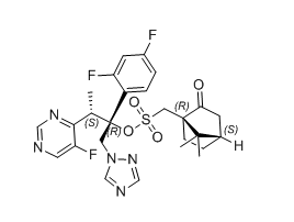 伏立康唑雜質(zhì)19,(2R,3S)-2-(2,4-difluorophenyl)-3-(5-fluoropyrimidin-4-yl)-1-(1H-1,2,4-triazol-1-yl)butan-2-yl ((1R,4S)-7,7-dimethyl-2-oxobicyclo[2.2.1]heptan-1-yl)methanesulfonate