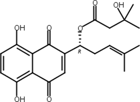 beta-羥基異戊酰紫草素,β- Hydroxyisovalerylshikonin