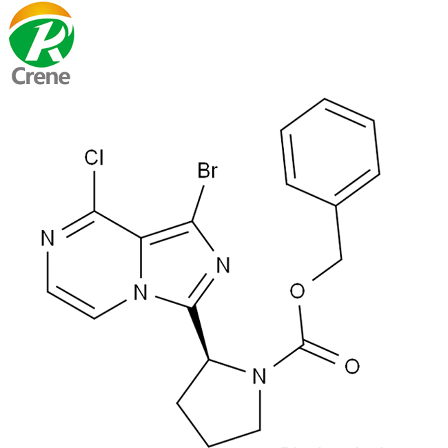 (2S)-2-(1-溴-8-氯咪唑并[1,5-a]吡嗪-3-基)-1-吡咯烷羧酸苄酯,(S)-benzyl 2-(1-bromo-8-chloroimidazo[1,5-a]pyrazin-3-yl)pyrrolidine-1-carboxylate