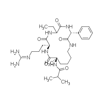 N-[(3R,9S,12R)-9-[3-(diaminomethylideneamino)propyl]-6-ethyl-12-methyl-2,5,8,11-tetraoxo-3-phenyl-1,4,7,10-tetrazacyclohexadec-12-yl]-2-methylpropanamid