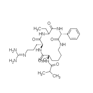 N-[(3R,9S,12R)-9-[3-(diaminomethylideneamino)propyl]-6-ethyl-12-methyl-2,5,8,11-tetraoxo-3-phenyl-1,4,7,10-tetrazacyclohexadec-12-yl]-2-methylpropanamid