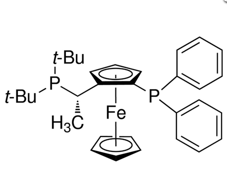 (S)-1-[(RP)-2-(二苯基膦基)二茂铁]乙基二叔丁基,(S)-1-[(RP)-2-(Diphenylphosphino)ferrocenyl]ethyldi-tert-butylphosphine