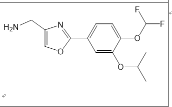 4-Oxazolemethanamine, 2-[4-(difluoromethoxy)-3-(1-methylethoxy)phenyl]-