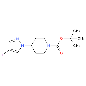 4-（4-碘-1H-吡唑-1-基）-1-哌啶羧酸-1,1-二甲基乙酯 TNK-2,1-Piperidinecarboxylic acid, 4-(4-iodo-1H-pyrazol-1-yl)-, 1,1-dimethylethyl ester