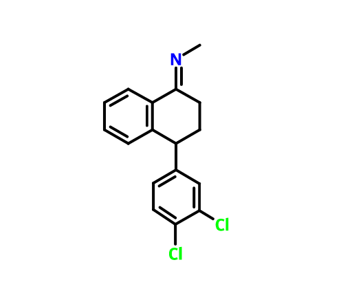 4-(3,4-二氯苯基)-1-四氢-N-甲基-1-萘亚胺,4-(3,4-Dichlorophenyl)-1,2,3,4-tetrahydro-N-methyl-1-naphthalenimine