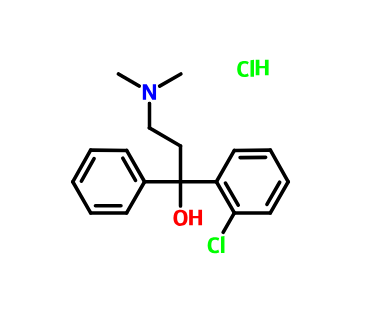 盐酸氯苯达诺,2-CHLORO-ALPHA-[2-DIMETHYLAMINOETHYL]BENZHYDROL HYDROCHLORIDE