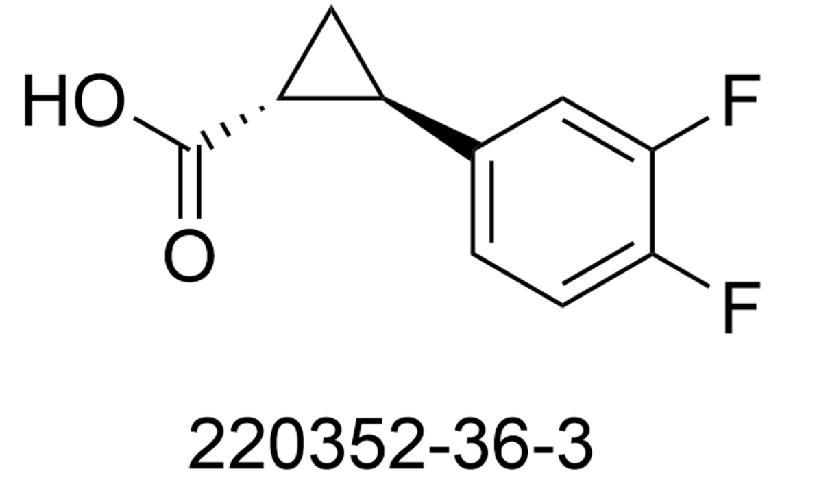 (1R,2R)-2-(3,4-二氟苯基)环丙烷羧酸,(1R,2R)-2-(3,4-difluorophenyl)cyclopropanecarboxylic acid
