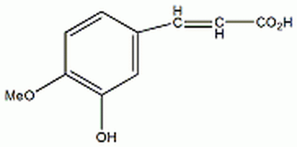 异阿魏酸,3-Hydroxy-4-methoxycinnamic acid