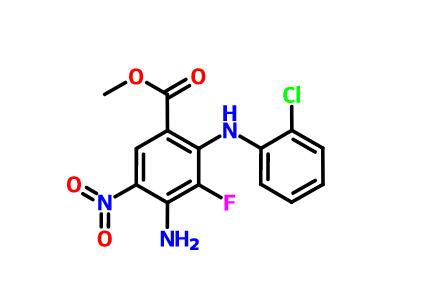 4-amino-2-(2-chloro-phenylamino)-3-fluoro-5-nitro-benzoic acid methyl ester,4-amino-2-(2-chloro-phenylamino)-3-fluoro-5-nitro-benzoic acid methyl ester