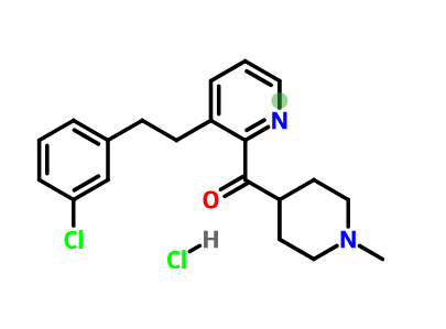 (1-甲基-4-哌啶基)[3-[2-(3-氯苯基)乙基]吡啶-2-基]甲酮盐酸盐,(1-Methyl-4-piperidinyl)[3-[2-(3-chlorophenyl)ethyl]pyridinyl]methanone hydrochloride