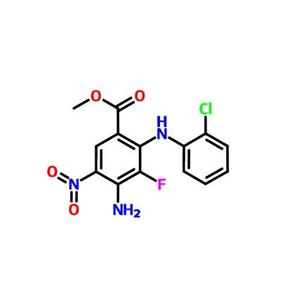 4-amino-2-(2-chloro-phenylamino)-3-fluoro-5-nitro-benzoic acid methyl ester