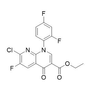甲酸乙酯1-(2,4-二氟苯基)-7-氯-6-氟-4-氧代羟基吡啶[2,3-B]吡啶-3-羧酸,1-(2,4-difluorophenyl)-7-chloro-6-fluoro-4                -oxopyridino[2,3-b]pyridine-3-carboxylate