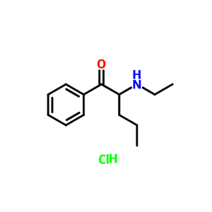 18268-16-1；α-乙基氨基五苯酮（盐酸盐）