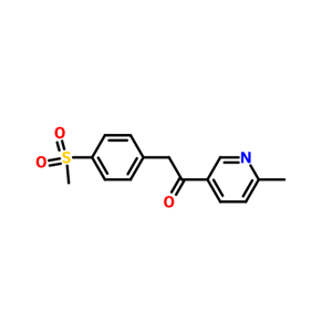 2-(4-甲磺酰基苯基)-1-(6-甲基吡啶-3-基)-乙酮,2-(4-MESYLPHENYL)-1-(6-METHYLPYRIDIN-3-YL)- ETHAN-1-ONE