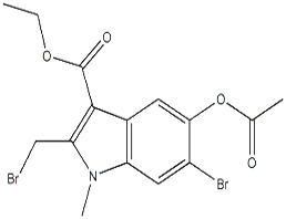 5-乙酰氧基-6-溴-2-溴甲基-1-甲基吲哚-3-甲酸乙酯