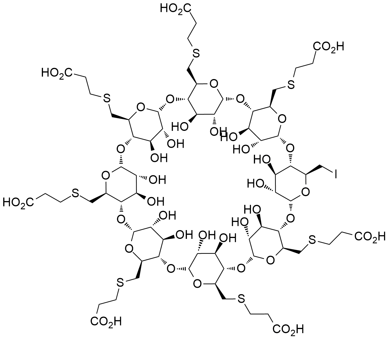 舒更葡糖鈉單碘代雜質(zhì),Sugammadex sodium Monoiodo Impurity