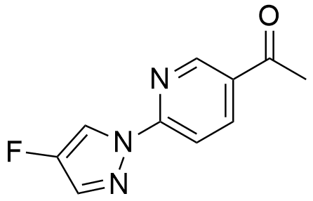 1-(6-(4-fluoro-1H-pyrazol-1-yl)pyridin-3-yl)ethan-1-one,1-(6-(4-fluoro-1H-pyrazol-1-yl)pyridin-3-yl)ethan-1-one