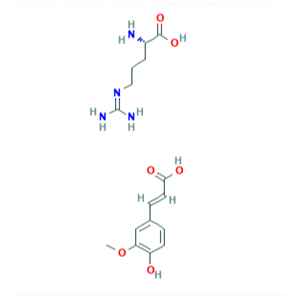 L-精氨酸阿魏酸盐,L-Arginine, 3-(4-hydroxy-3-methoxyphenyl)-2-propenoate (1:1)