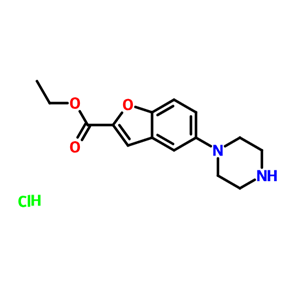 5-(1-哌嗪基)-2-苯并呋喃羧酸乙酯盐酸盐,5-(1-piperazinyl)-2-Benzofurancarboxylic acid ethyl ester Monohydrochloride