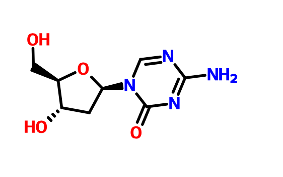 地西他滨,4-amino-1-((2R,4S,5R)-4-hydroxy-5-(hydroxymethyl)tetrahydrofuran-2-yl)-1,3,5-triazin-2(1H)-one